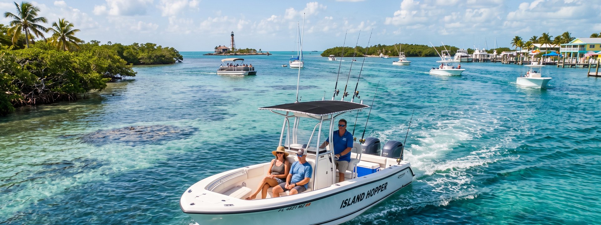 Boating in Florida Keys, Florida